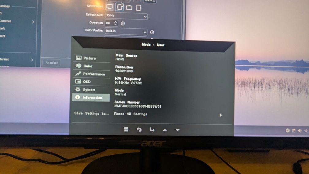 Acer EK220QABI / 75hz / 21,5" / Blue light Shield