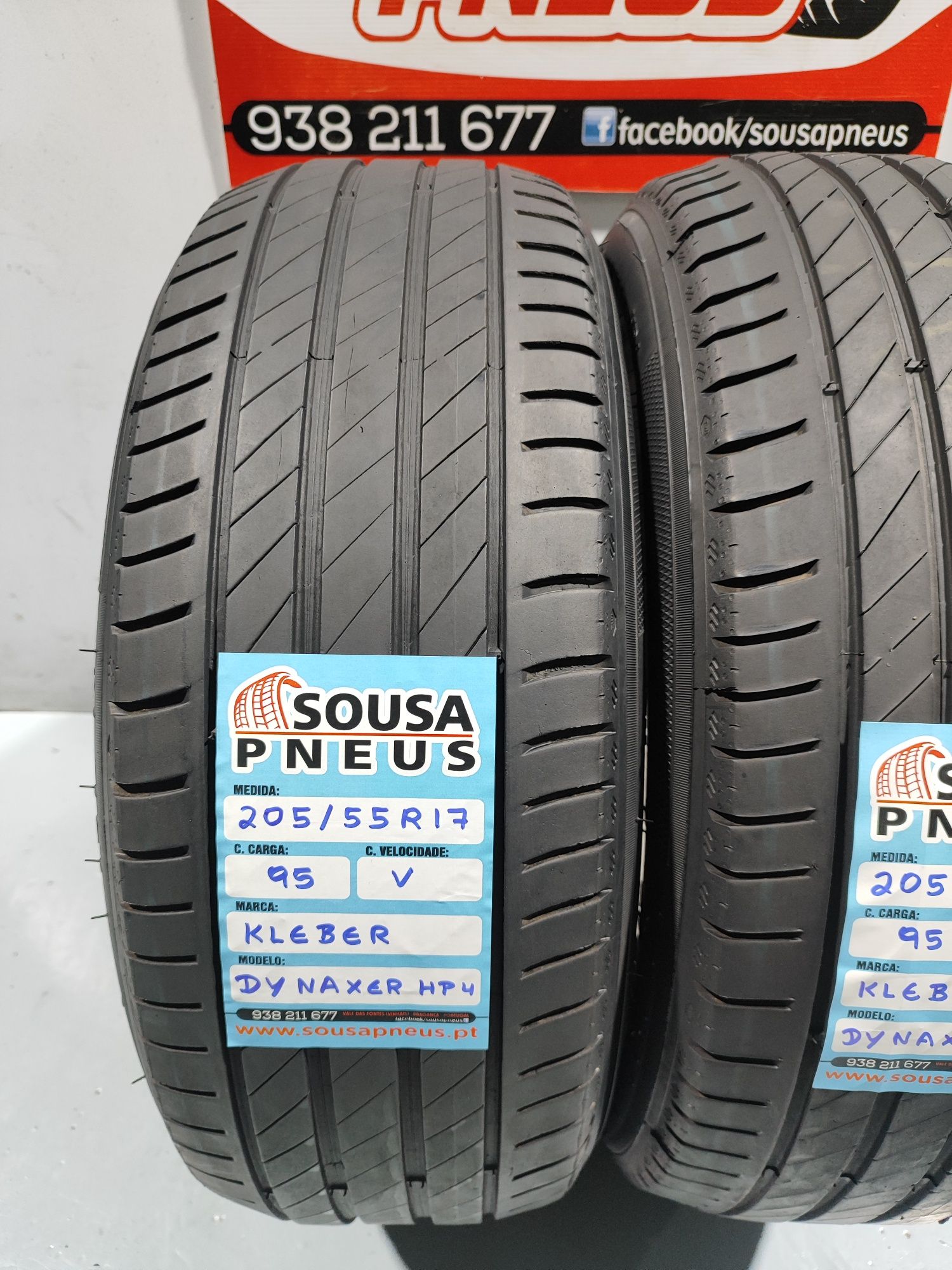 2 pneus semi novos 205-55R17 Kleber - Oferta dos Portes