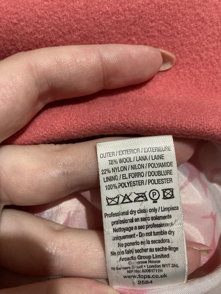 Пальто кашемировое френч topshop