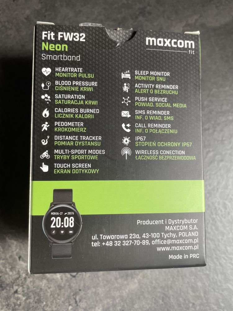 Maxcom Fit FW32 Neon Smartband NOWY