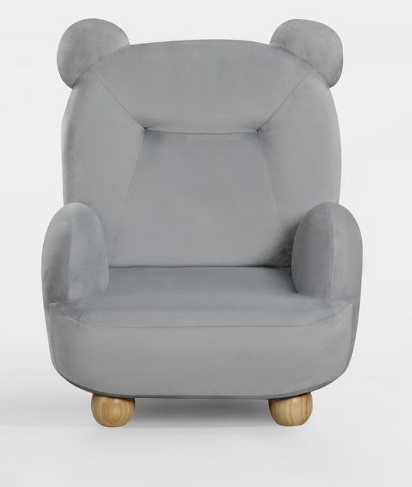 Fotel dzieciecy miś Home&You szary