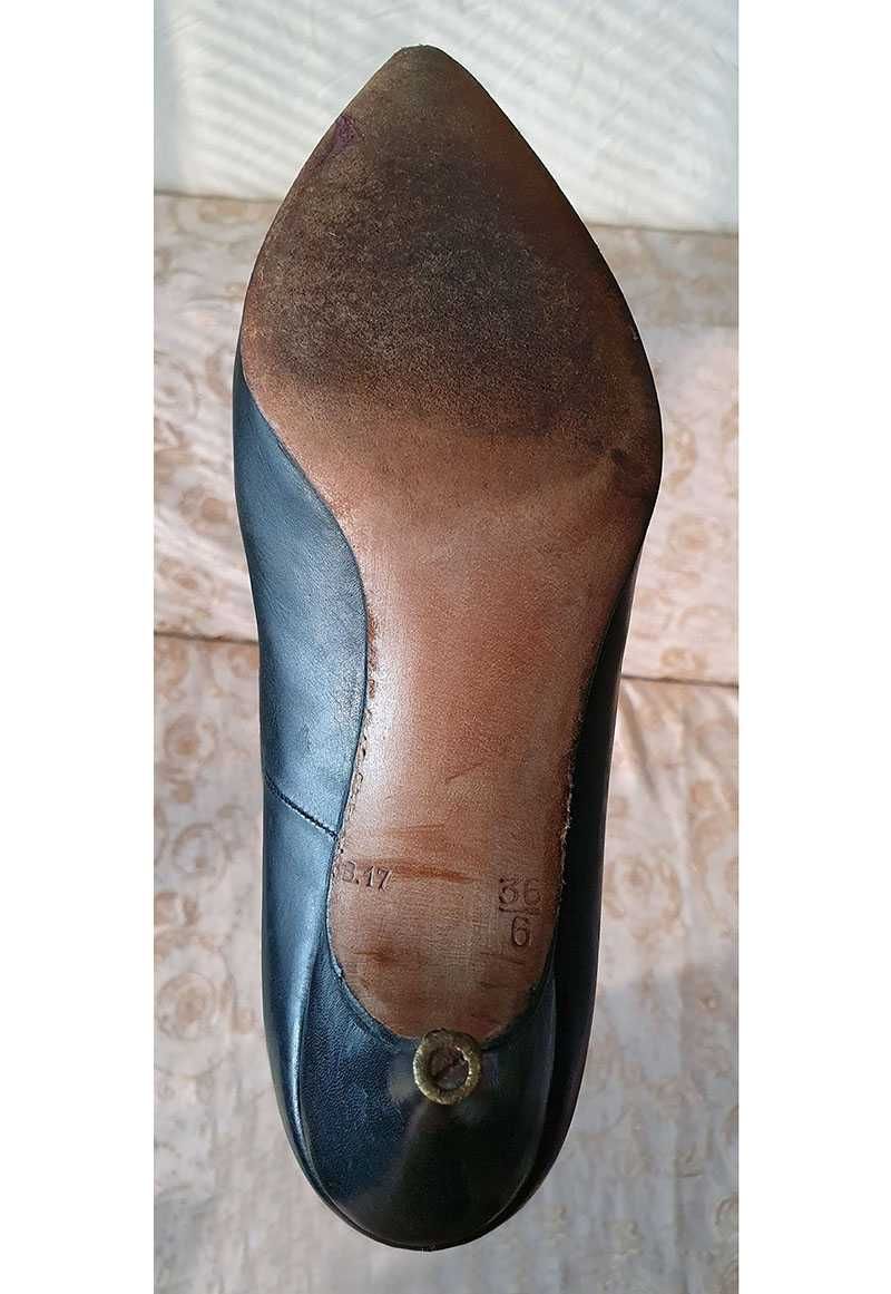 Туфли женские черные шпилька классика jansevak (Индия)