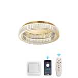Lampa kryształowa sufitowa okrągła led Ø40 cm złoty