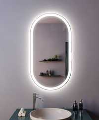 Зеркало светодиодное с Лед подсветкой овальное в ванную