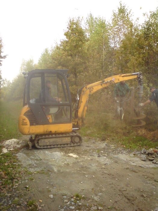 Zwyżka wynajem, podnośnik koszowy minikoparka hds 4x4 wiertnica