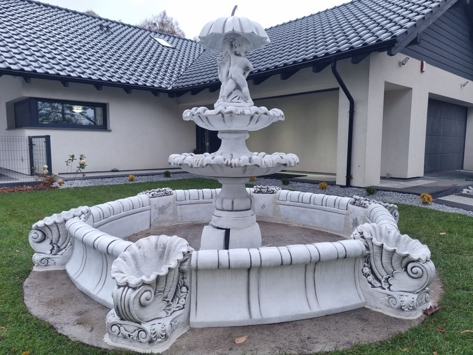 Fontanna MONTAŻ pompa ogrodowa betonowa kamienia BASEN