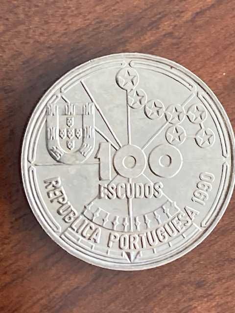 5 Moedas comemorativas 100 escudos, 1990 - Atlântico, Nav. Astronómica