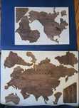 Drewniana ścienna mapa świata