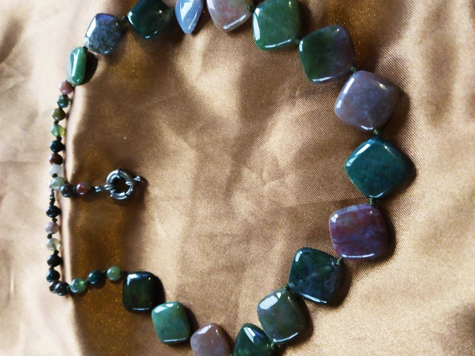 Эксклюзивное Уникальное Ожерелье из натурального камня Агат
