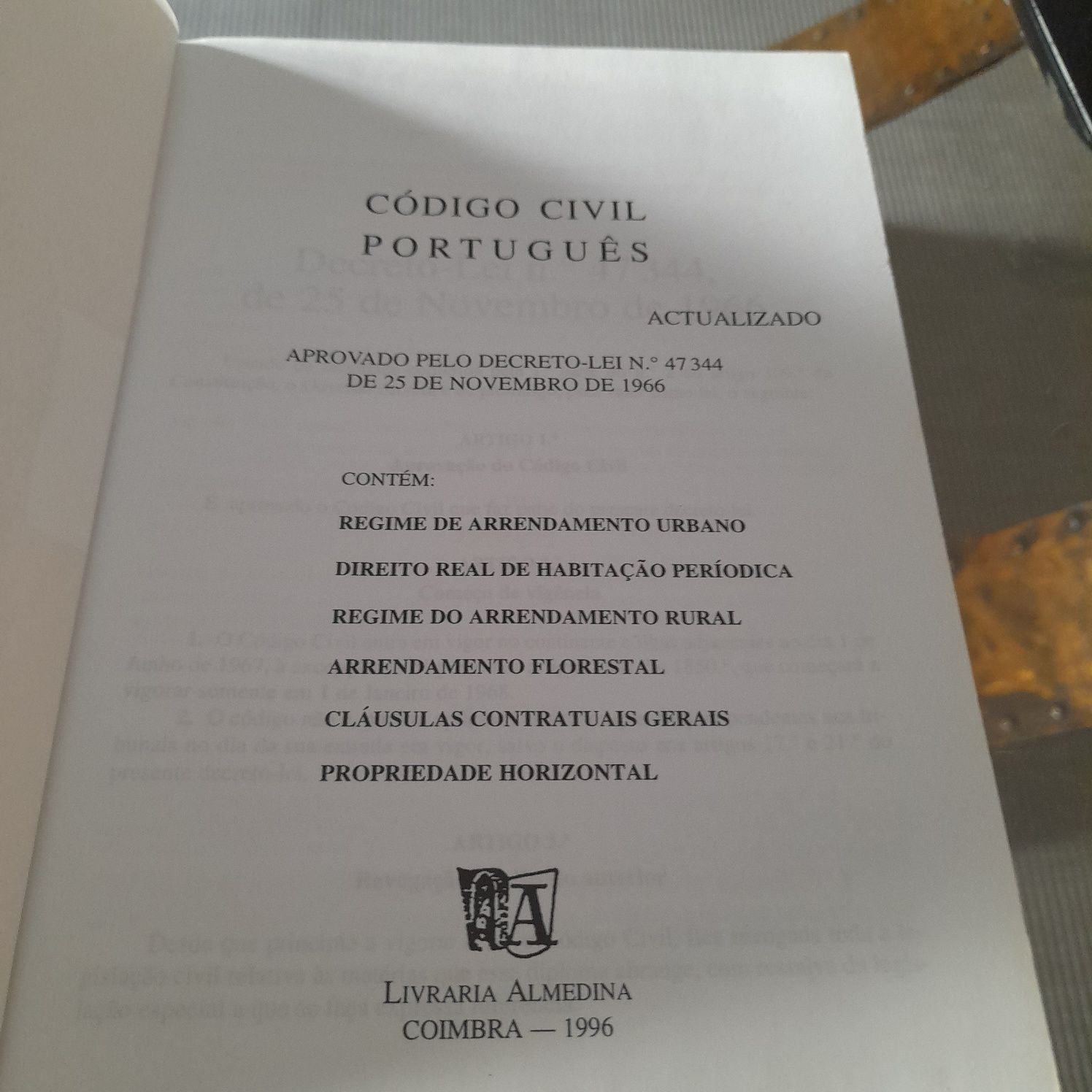 Livro código civil de 1996