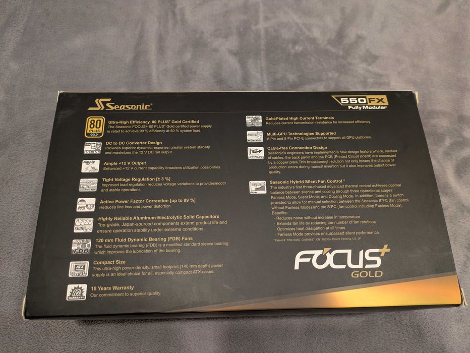 Fonte alimentação modular Seasonic Focus 550W 80+ Gold