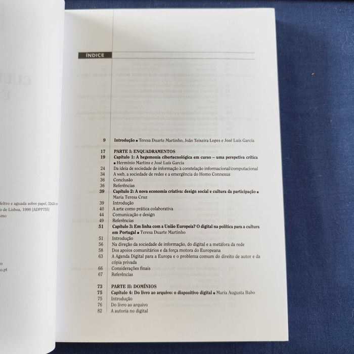 T D Martinho, J T Lopes, Luís Garcia - Cultura Digital em Portugal