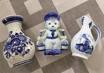 Figurki porcelanowe ręcznie malowane. DELFT, sygnowane.
