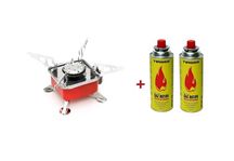 Портативная газовая горелка K-0010 +2шт баллончиков Kitchen Pro