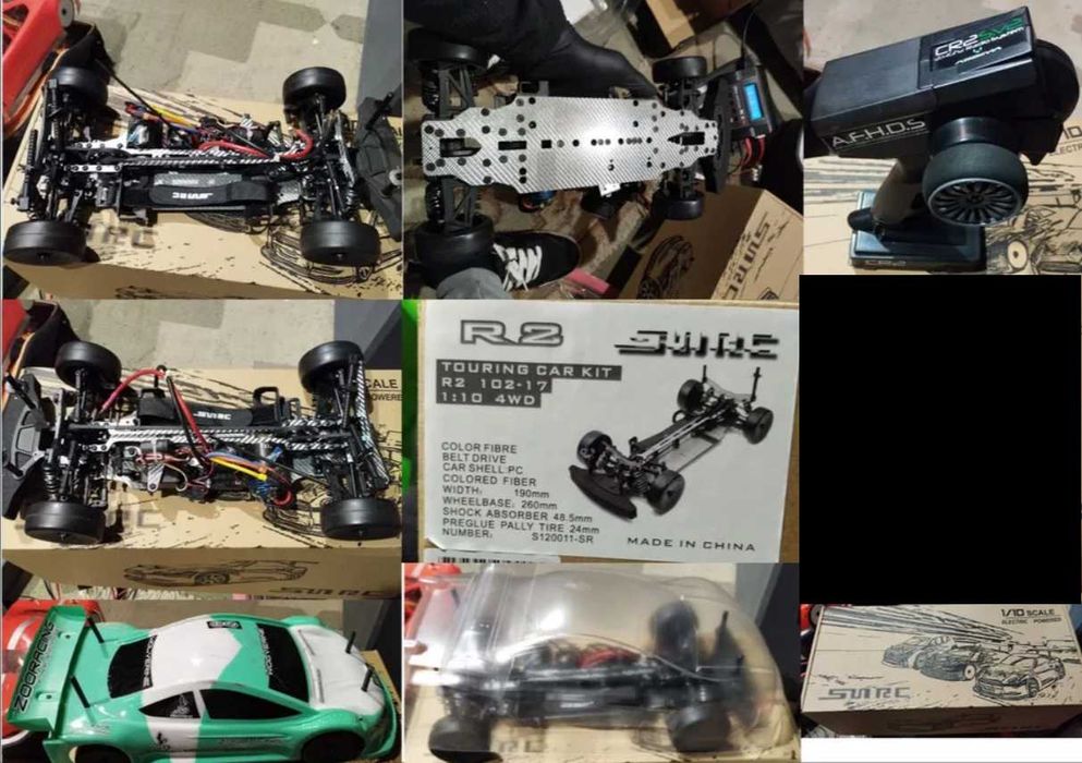 Carro RC 1/10 elétrico - SNRC R2 + Rádio Absima