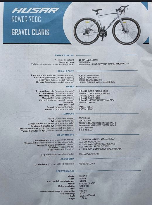Gravel husar Claris 700C