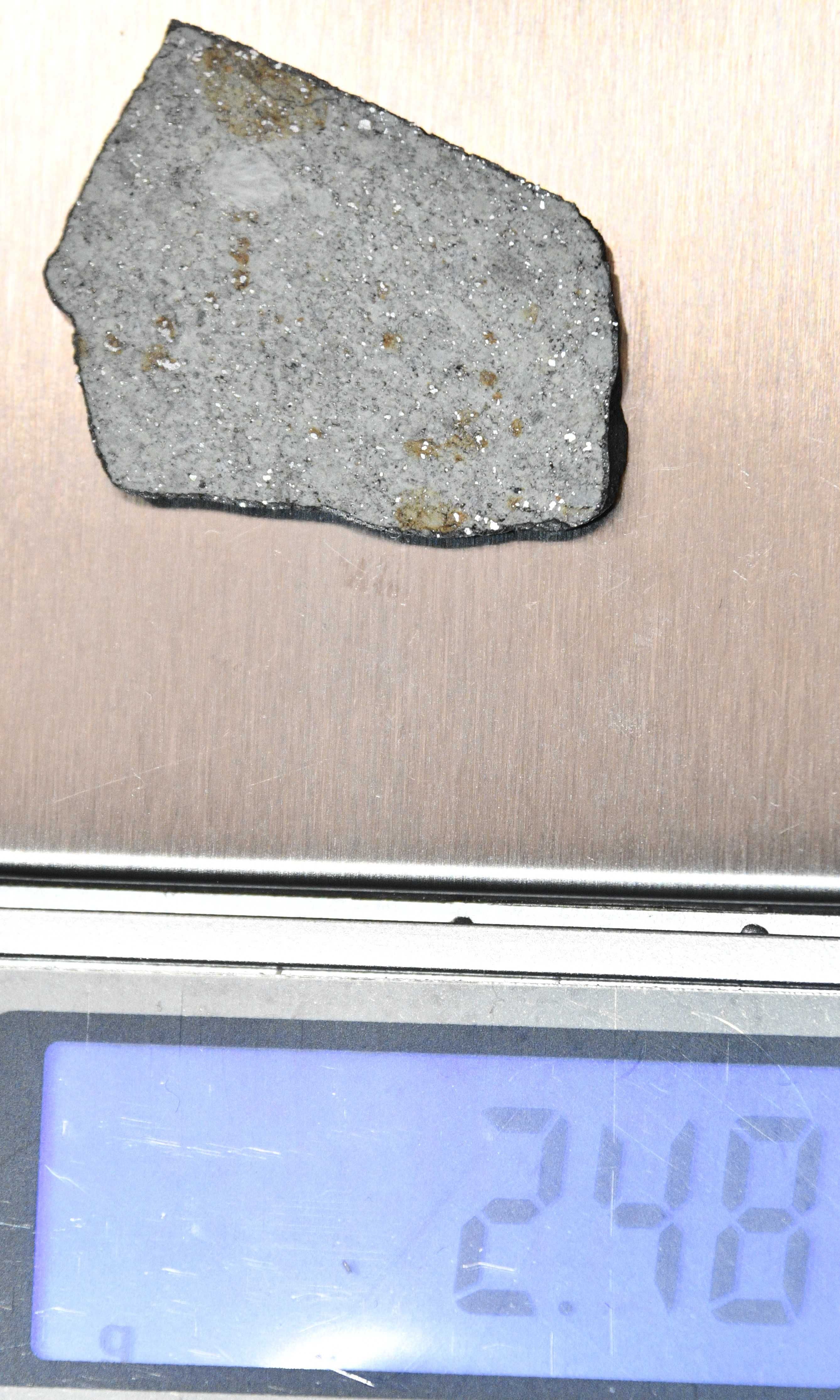 Meteoryt Drelów - Plaster 2,48g - chondryt L6 - NOWY Polski meteoryt !