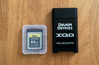 Karta pamięci Nikon XQD 64GB + czytnik Delkin
