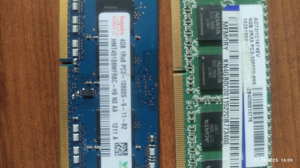 Операт. память SO-DIMM 4GB 1333,также для ПК 4,8Gb.ddr3