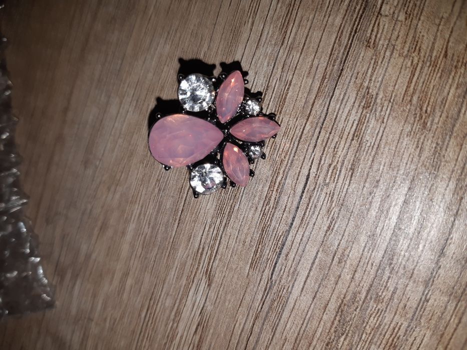 Brincos flor Pedra Rosa