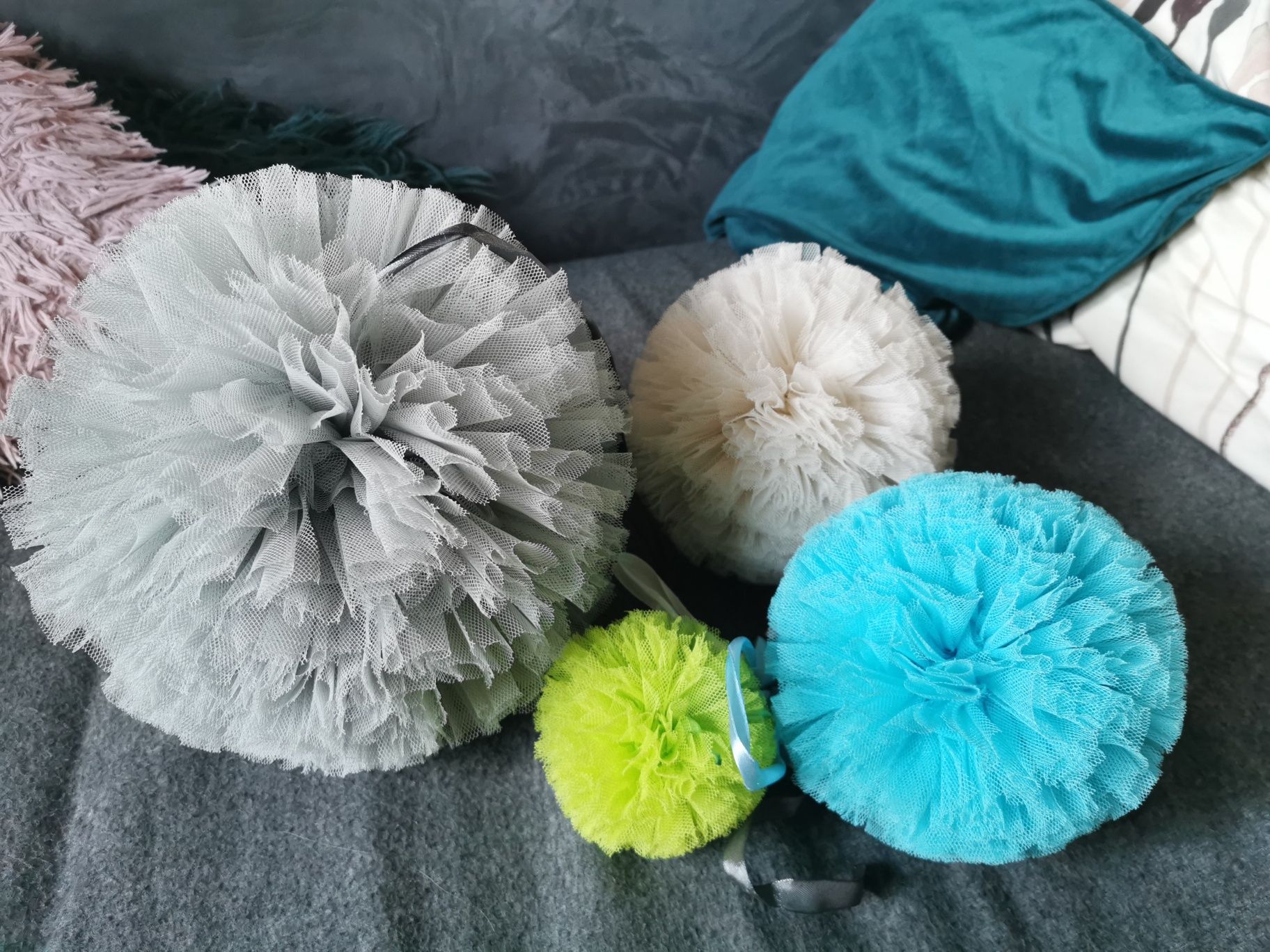 Zestaw pomponów tiulowych Miss Pompon pompon tiuloty tiul