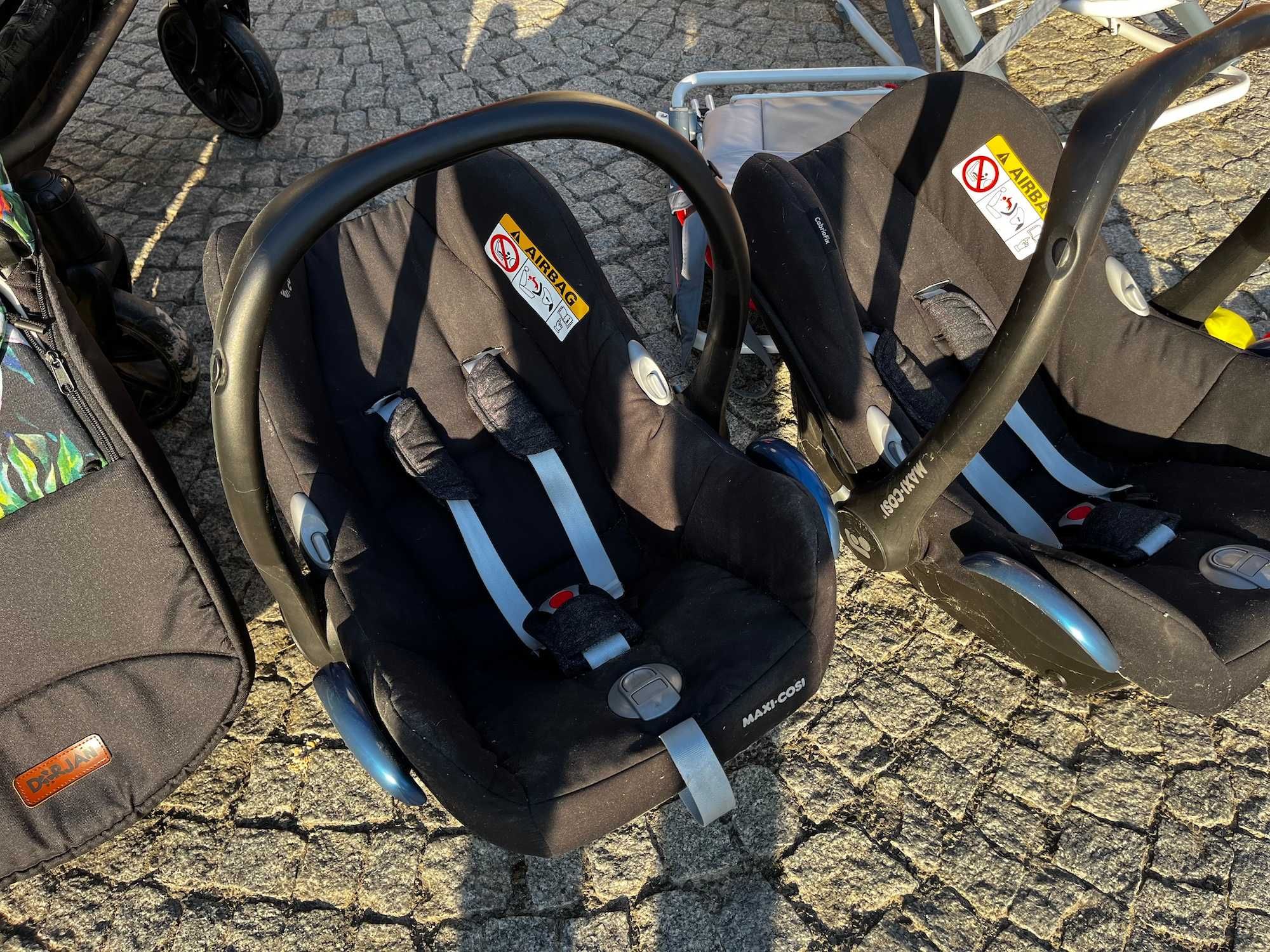 Wózek bliźniaczy Dorian Quick Twin 3w1, gondole + foteliki samochodowe