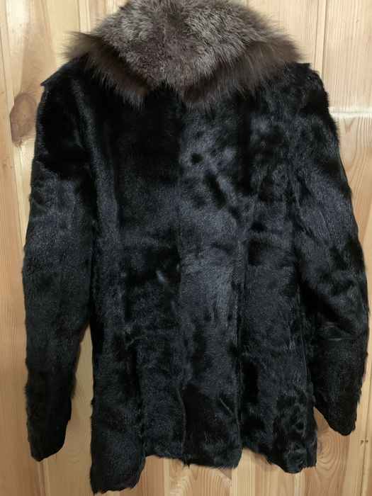 Шуба с козлика та комір з чорнобурки