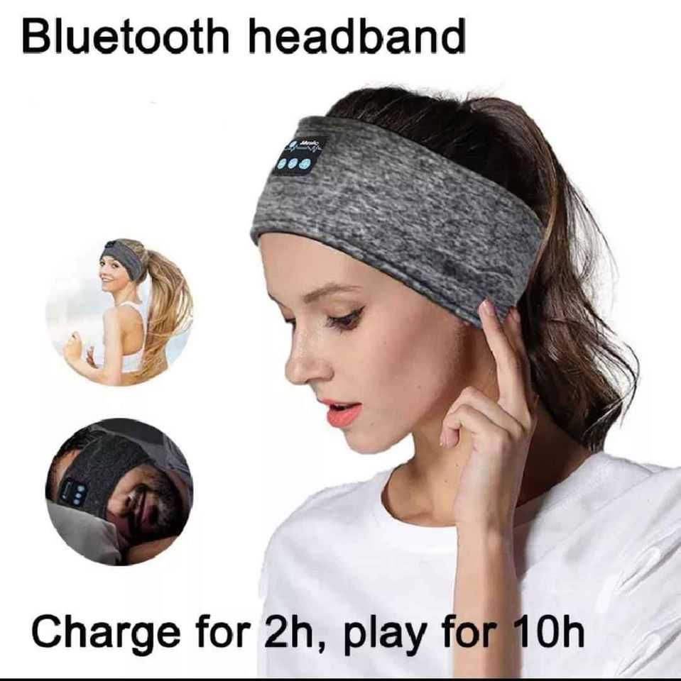 Fita para a cabeça com fones Bluetooth