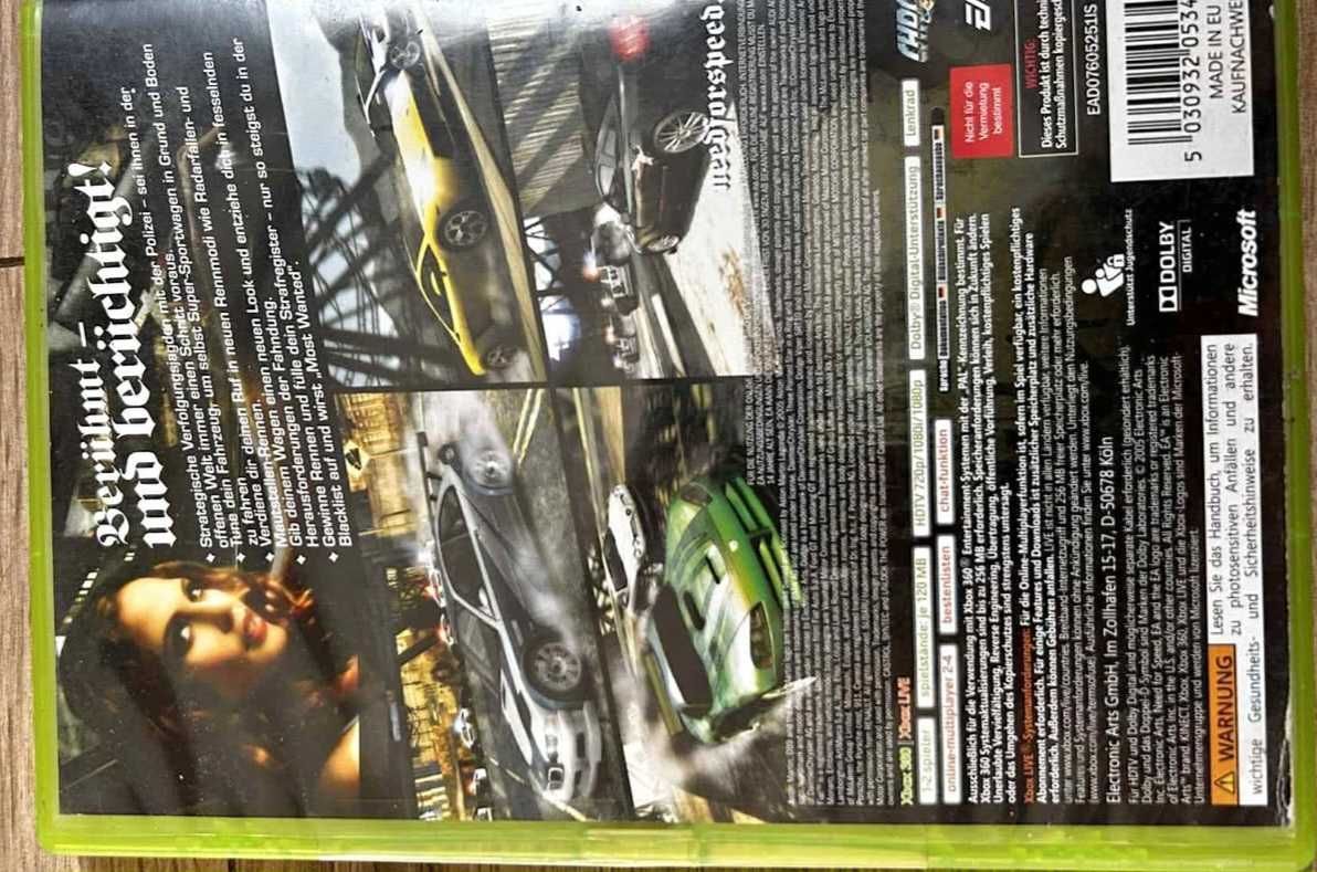 Sprzedam grę do Xbox 360 Need for speed most wanted 2005.