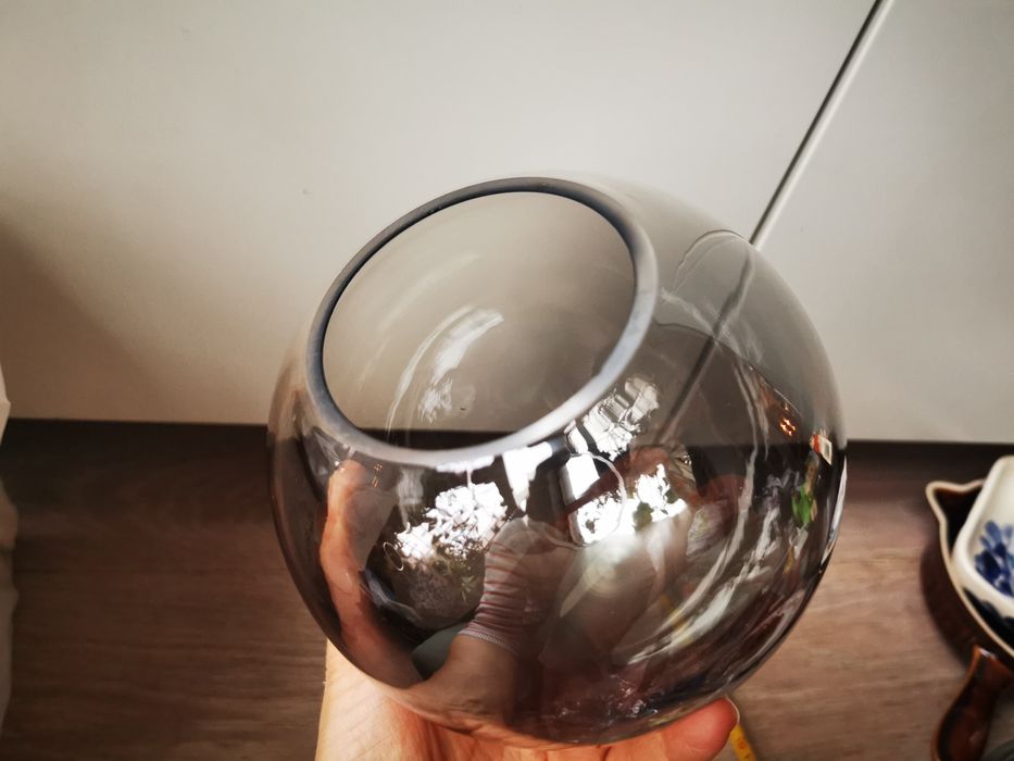 Kula klosz dymiony lustrzany do lampy żyrandola 15 cm średnicy