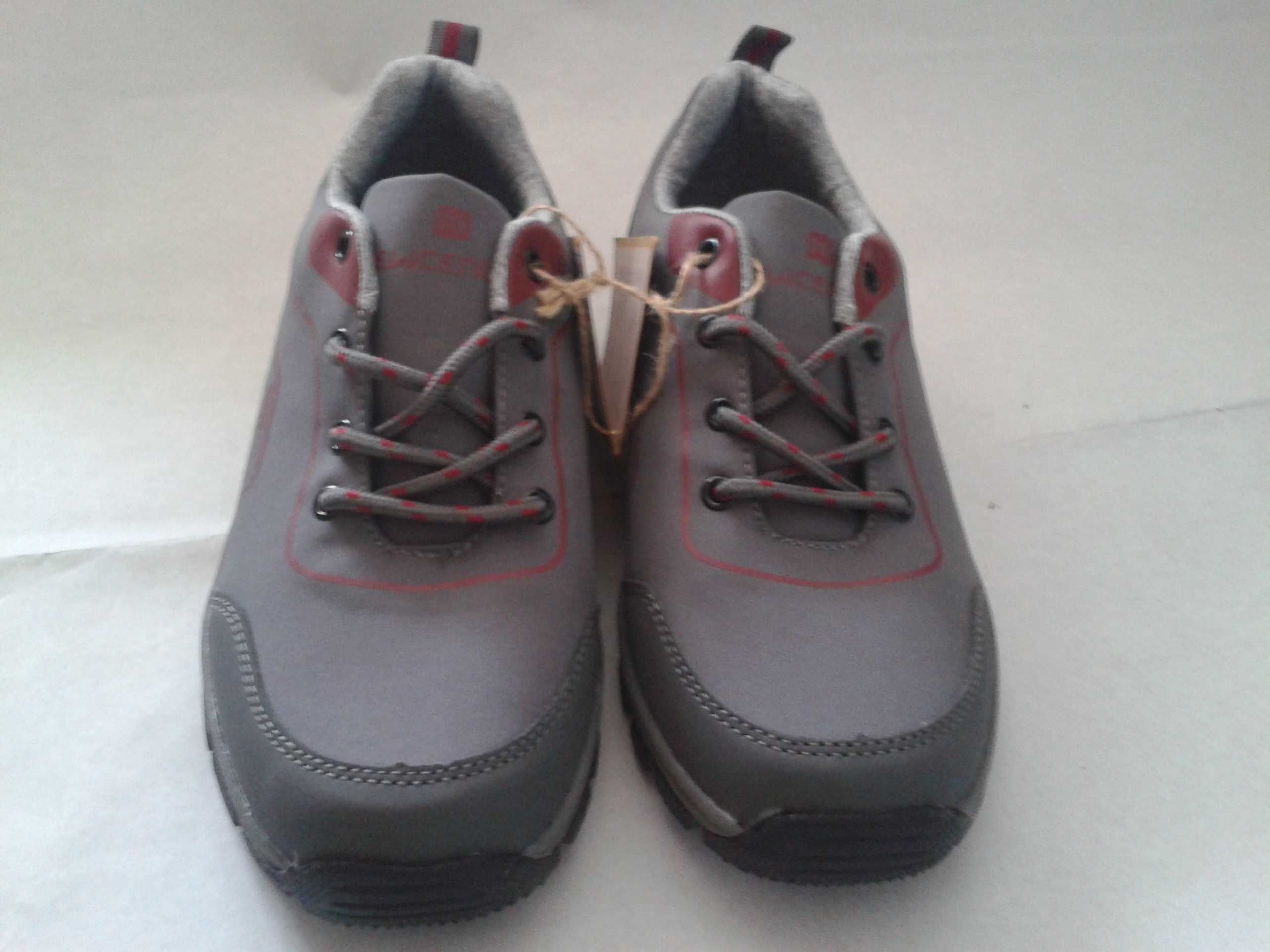 Buty sportowe trekkingowe SOFTSHELL sznurowane szare wegan r. 37