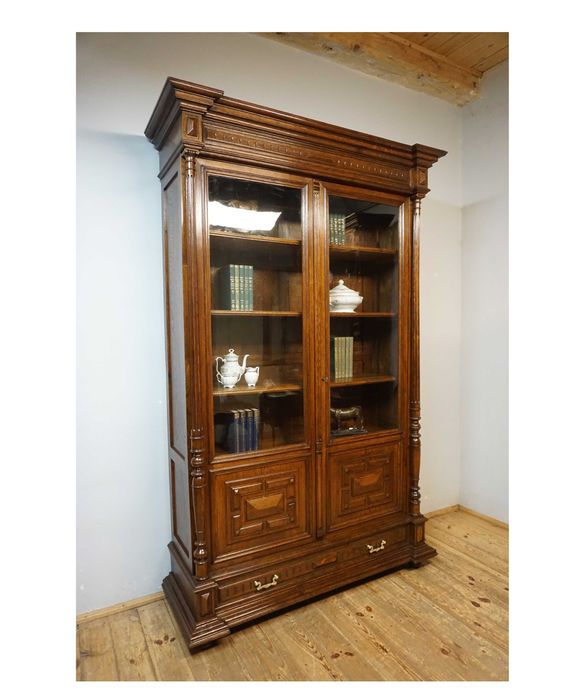 Wysoka Eklektyczna Biblioteka Francuska PO RENOWACJI