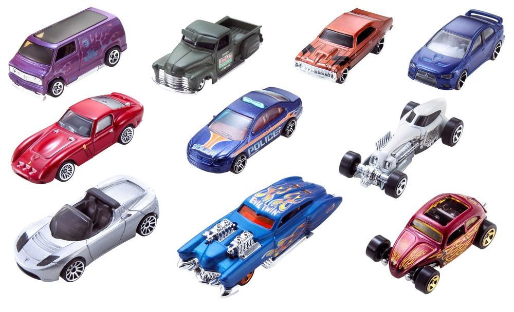 Zestaw pojazdów Hot Wheels 10 sztuk