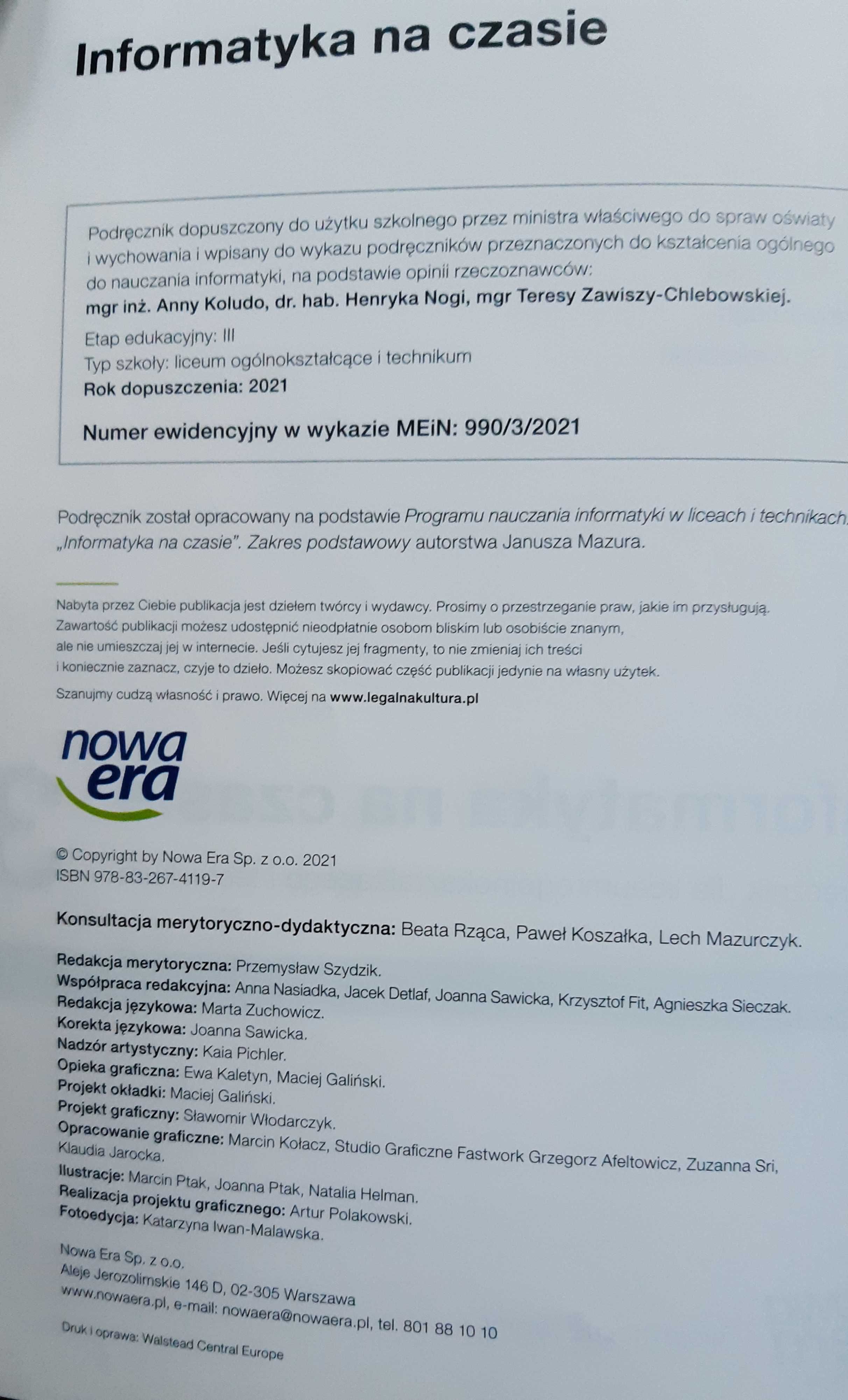 Informatyka na czasie 3 zakres podstawowy
