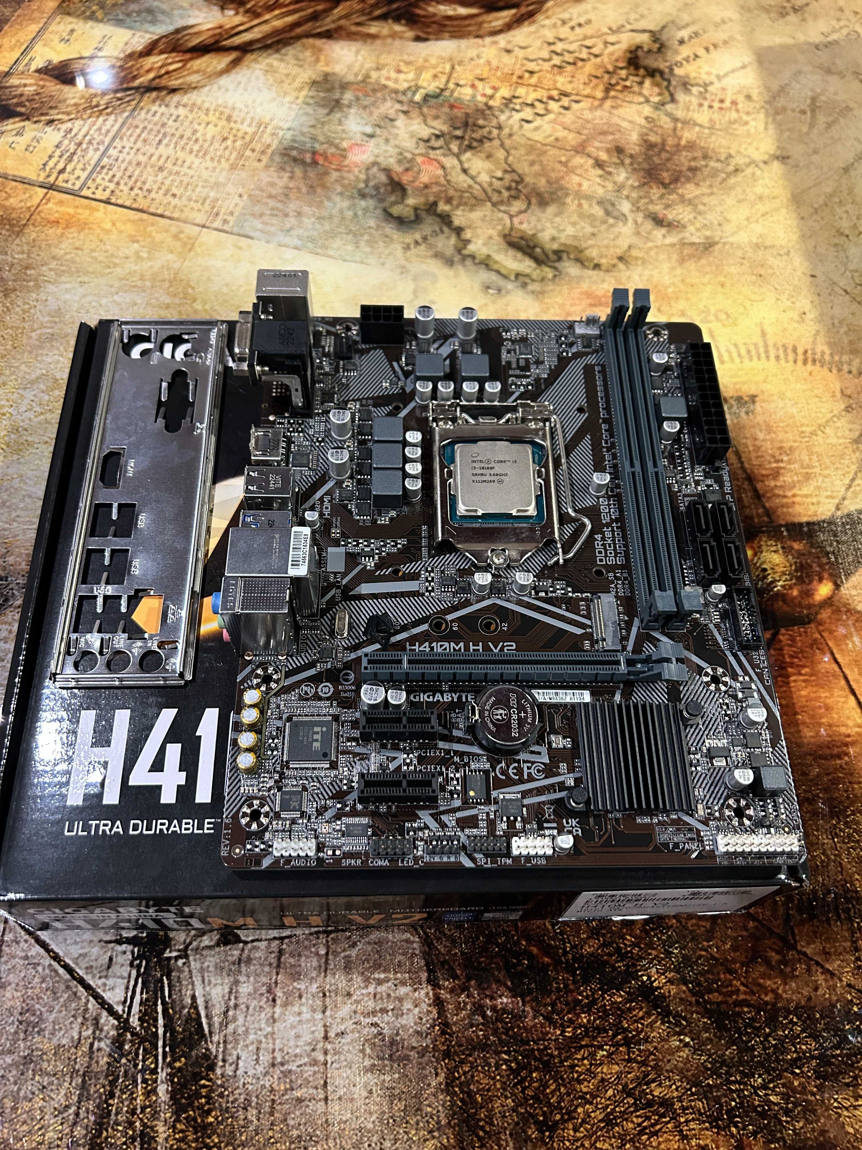 Комплект Intel core i3 10100F + Gigabyte H410M H V2 LGA1200
