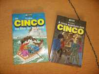 Livros "A Nova aventura dos cinco" e "Os Cinco na Ilha do Tesouro"