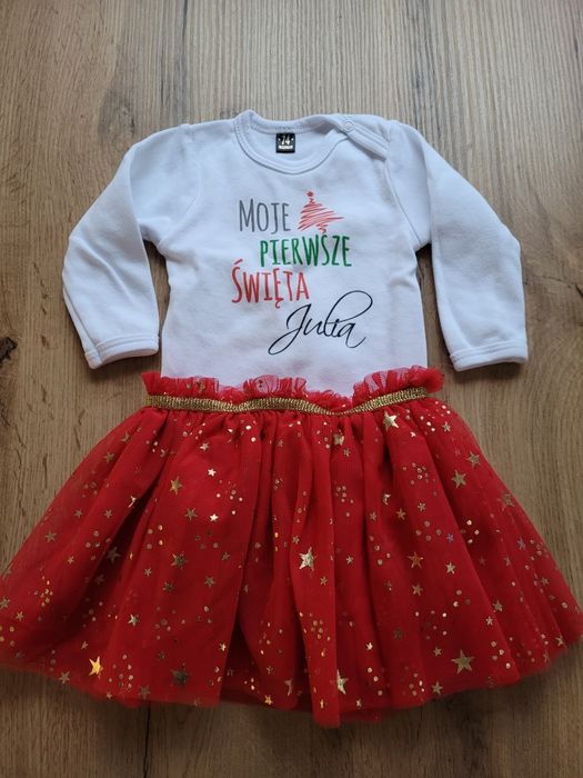 Zestaw body i spódniczka Moje pierwsze święta Julia