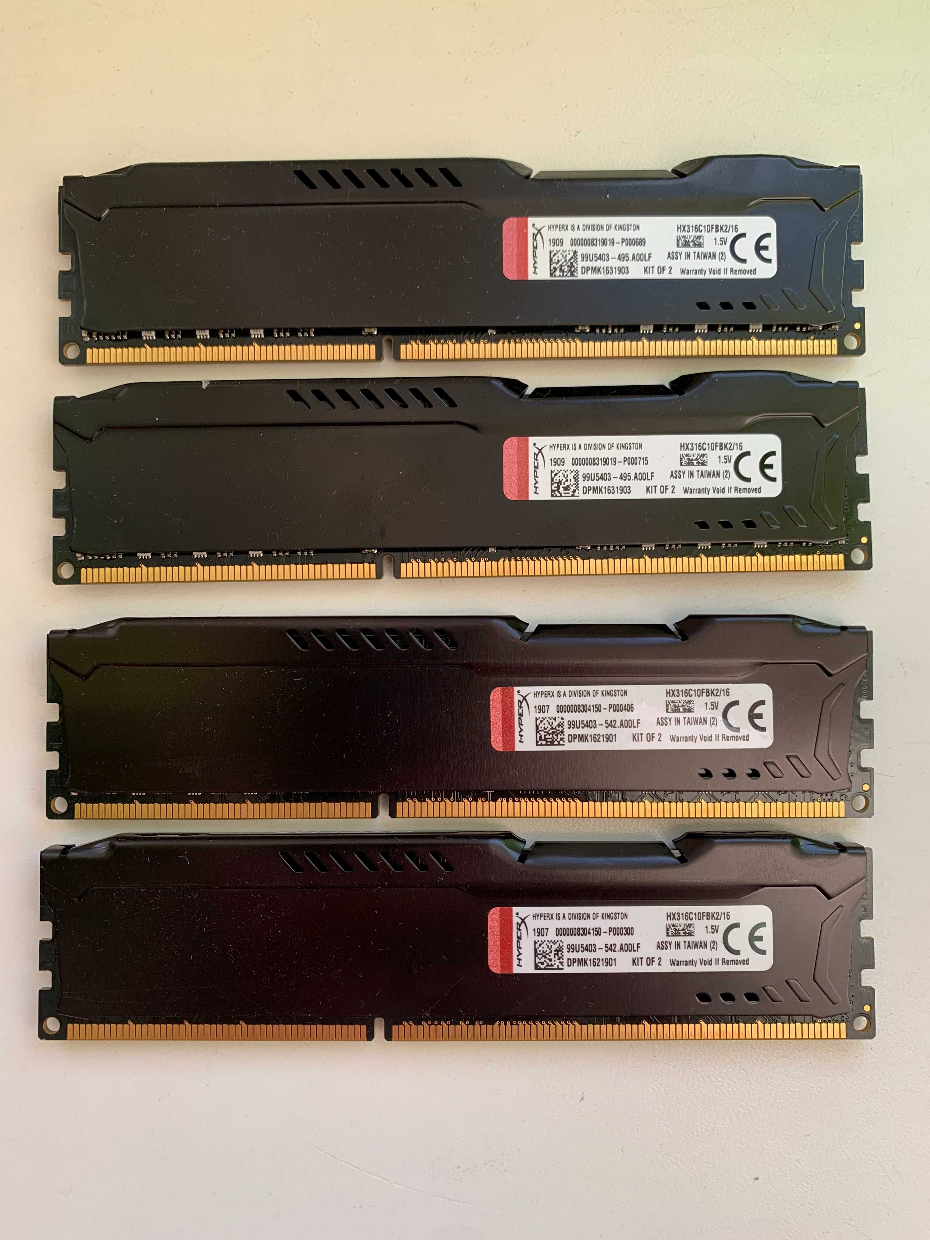 Память Kingston DDR3-1600 32GB (Kit of 4x8Gb) HyperX FURY Black