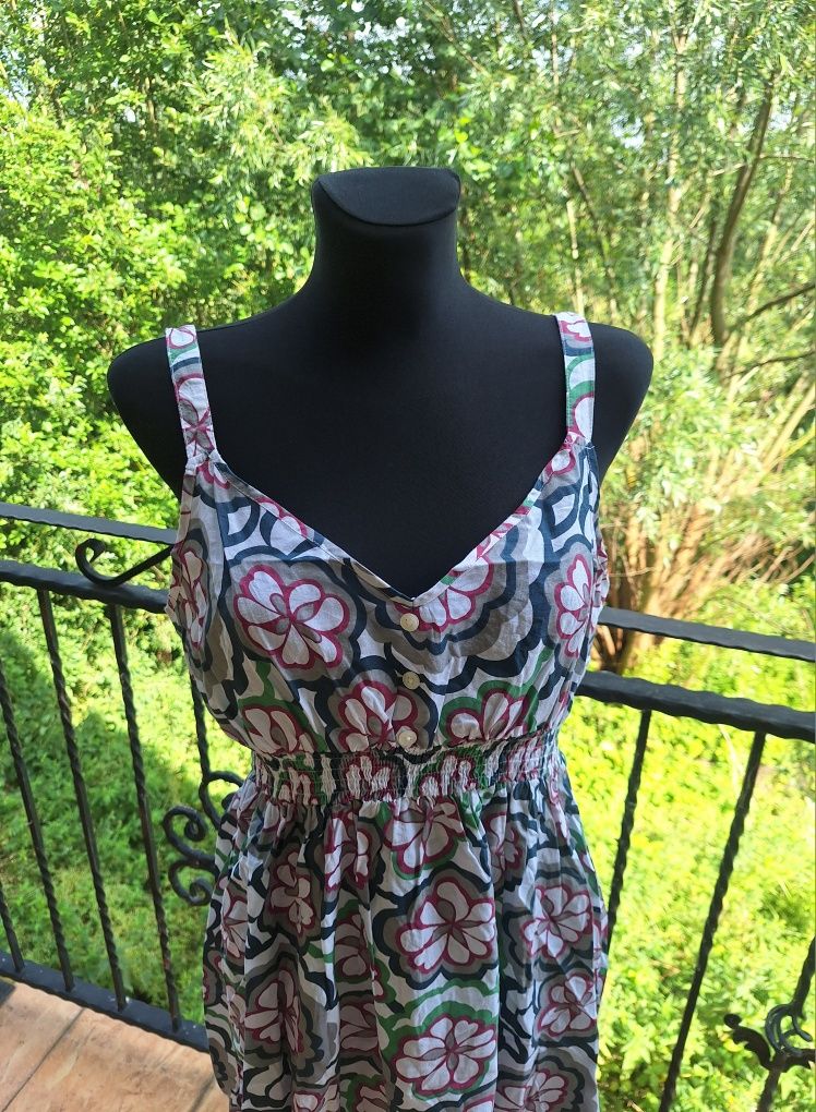 Sukienka midi 100 % bawełna marka Mia Moda rozmiar XXL 44
