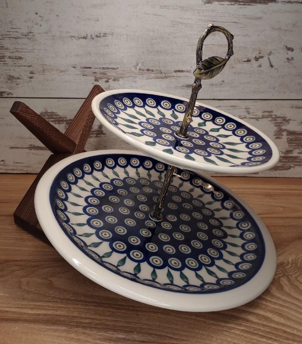 Patera na ciasto ceramiczna 2 w 1 ceramika Z.C. Bolesławiec Z.C.B.