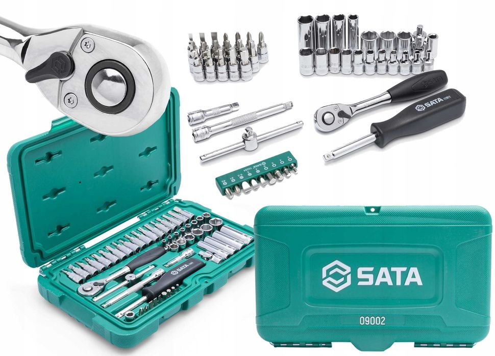 SATA Zestaw kluczy nasadowych 52 el. 1/4  ST09002SJ gwarancja 24m NOWY