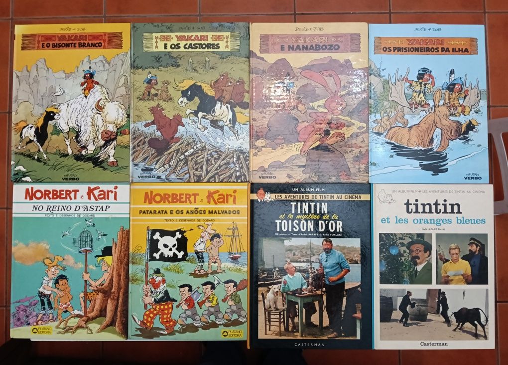 41 Livros Mortadelo e Salaminho,  Yakari, Tintin, Joana, João, Macaco