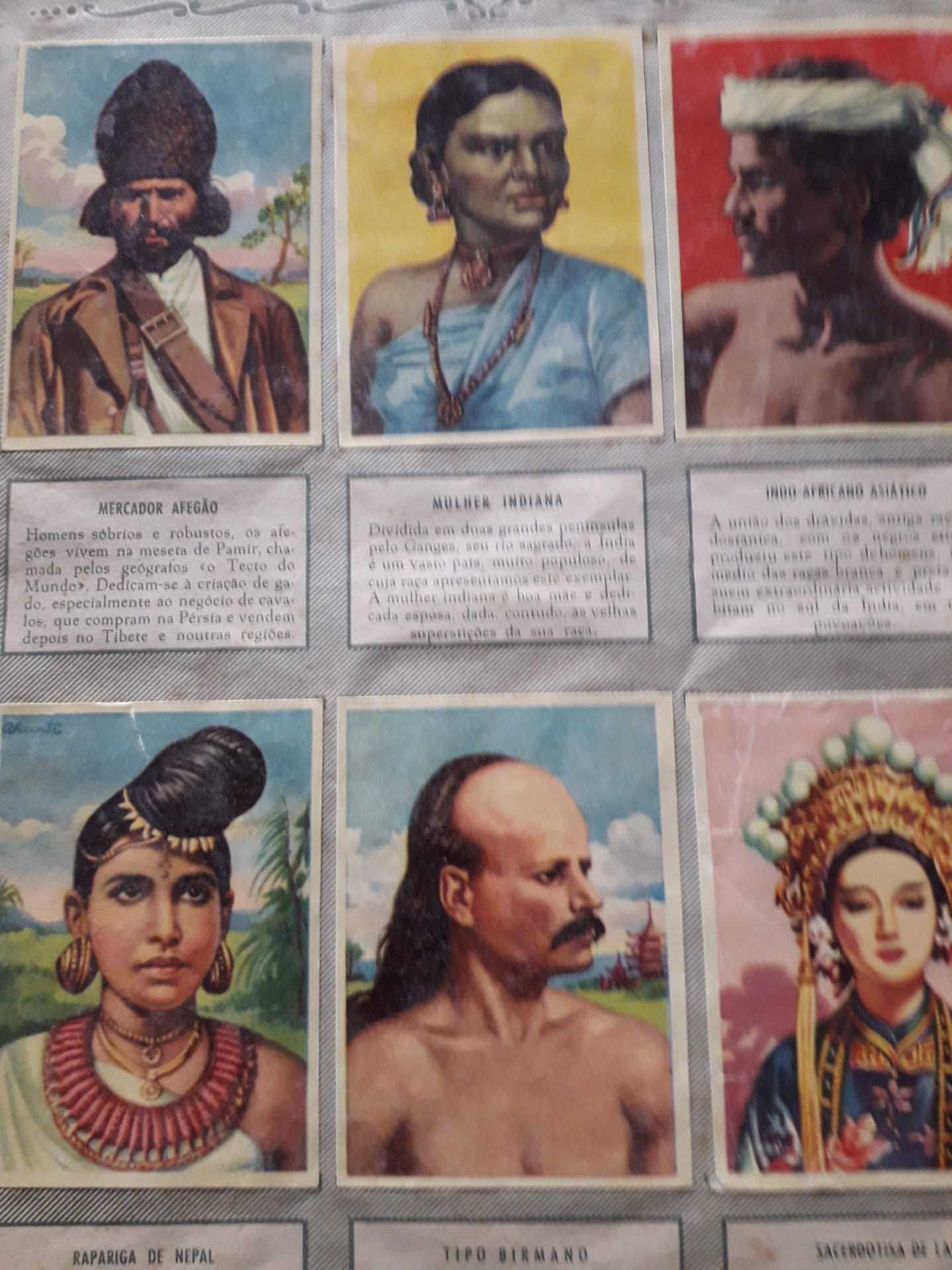 Caderneta de Cromos da Raça Humana aproximadamente 100 anos. Coleção.