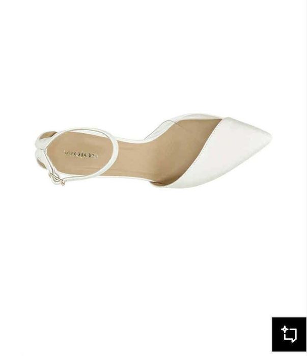 Buty ślubne WOJAS białe złoty obcas rozm. 38