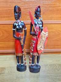 FIGURA  Masaj i Masajka oryginalne figury 2 szt. Kenia