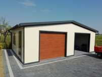 Garaż z płyty warstwowej,  dwuspadowyly, 35m², CAŁA POLSKA