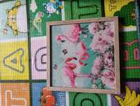 Haft diamentowy Flamingi