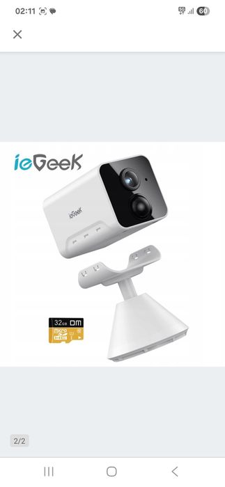 Kamera IP zewnętrzna ieGeek Kamera Zewnętrzna WiFi IP HD Bateria
