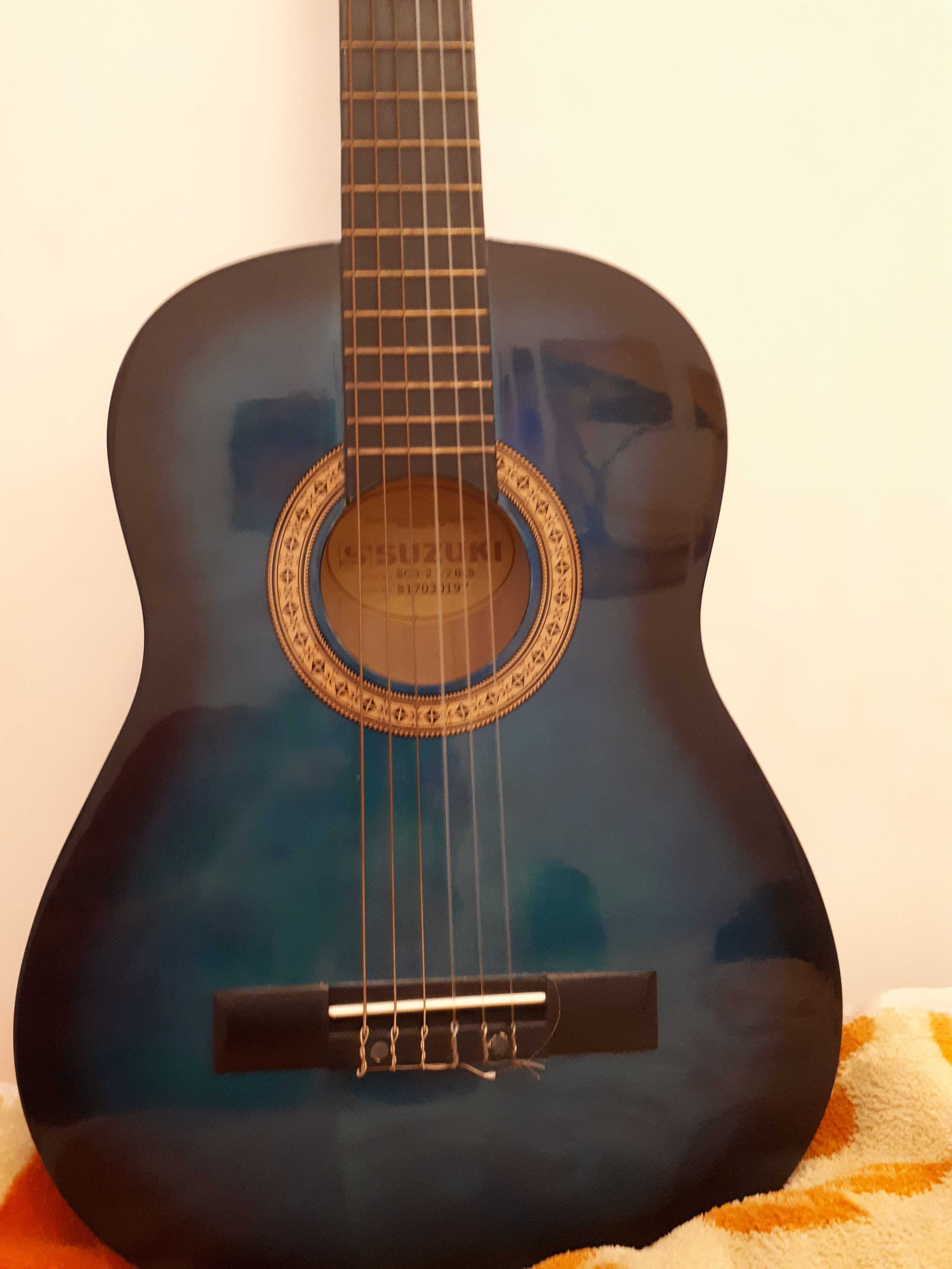 gitara niebieska suzuki 1/4