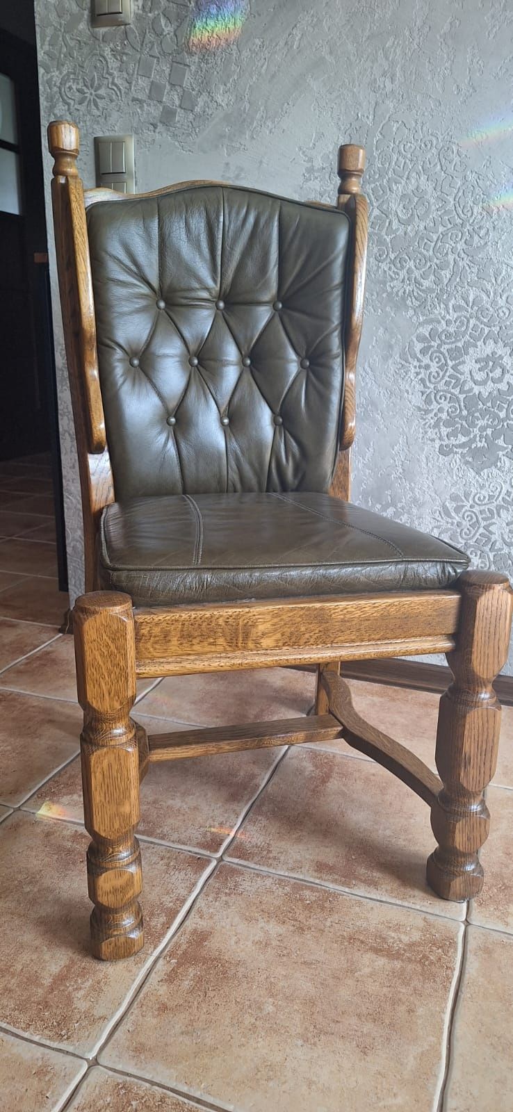 Krzesła drewniane dębowe 8 szt